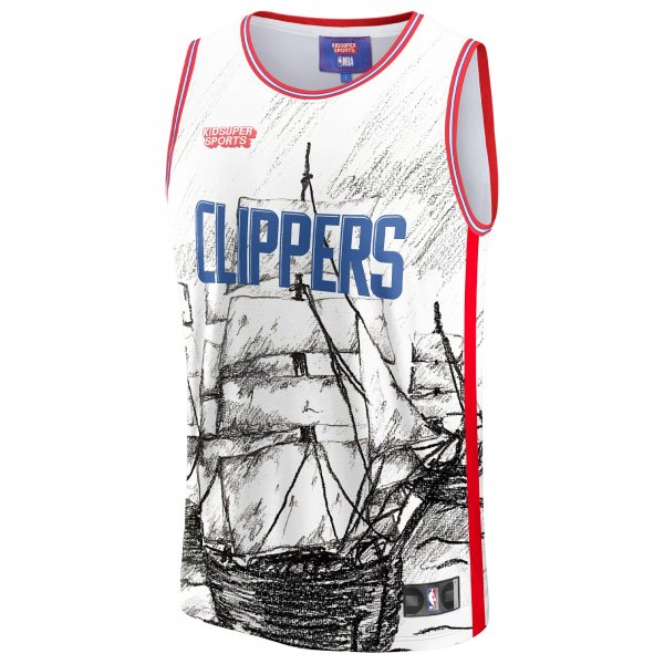 Unisex LA Clippers NBA & KidSuper Studios by Fanatics Gray Hometown Jersey