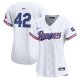 Women's Texas Rangers  Nike White 2024 Jackie Robinson Day Home Limited Jersey