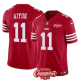 Men's San Francisco 49ers #11 Brandon Aiyuk Red 2023 F.U.S.E. NFC West Champions Patch Stitched NFL Jersey