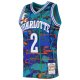 Men's Charlotte Hornets Larry Johnson Mitchell & Ness Teal 1992/93 Hardwood Classics Lunar New Year Swingman Jersey