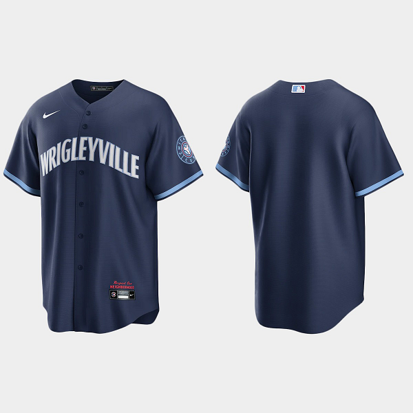 Men's Chicago Cubs Navy 2021 MLB City Connect Cool Base Jersey