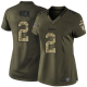 Nike Pittsburgh Steelers #2 Michael Vick Green Women's Stitched NFL Limited Salute to Service Jersey