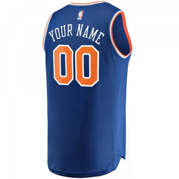 Youth New York Knicks Fanatics Blue Fast Break Custom Replica Jersey - Icon Edition