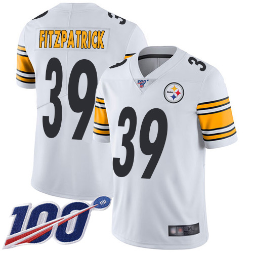 Pittsburgh Steelers #39 Minkah Fitzpatrick White Men's Stitched NFL 100th Season Vapor Limited Jersey