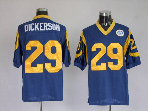 Men's Mitchell And Ness St. Louis Rams #29 Eric Dickerson Stitched Blue NFL Jersey