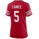 Women's San Francisco 49ers Trey Lance Nike Scarlet Player Jersey