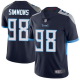 Tennessee Titans #98 Jeffery Simmons Navy Blue Team Color Men's Stitched NFL Vapor Untouchable Limited Jersey