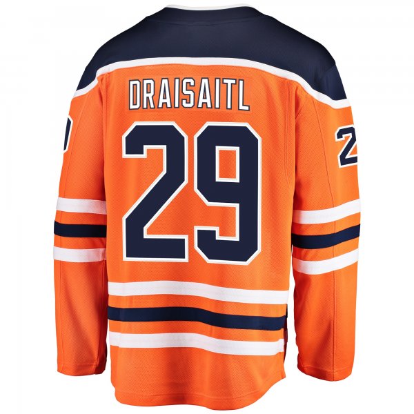 Men's Edmonton Oilers Leon Draisaitl Fanatics Orange Breakaway Player Jersey