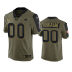 Dallas Cowboys Custom Olive 2021 Salute To Service Men's Limited NFL Jersey