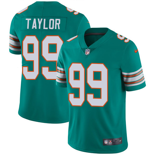 Men's Nike Miami Dolphins #99 Jason Taylor Aqua Green Alternate Stitched NFL Vapor Untouchable Limited Jersey