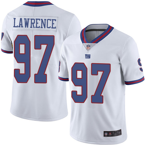 New York Giants #97 Dexter Lawrence White Men's Stitched NFL Limited Rush Jersey