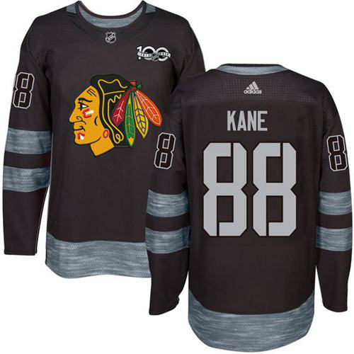 Chicago Blackhawks #88 Patrick Kane Black 1917-2017 100th Anniversary Stitched NHL Jersey