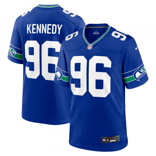 Men's Seattle Seahawks Cortez Kennedy Nike Royal Throwback Retired Player Game Jersey