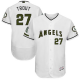 Los Angeles Angels of Anaheim #27 Mike Trout White Flexbase Collection Memorial Day Stitched MLB Jersey