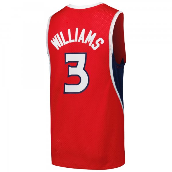 Men's Atlanta Hawks Lou Williams Mitchell & Ness Red 2001/02 Hardwood Classics Swingman Jersey