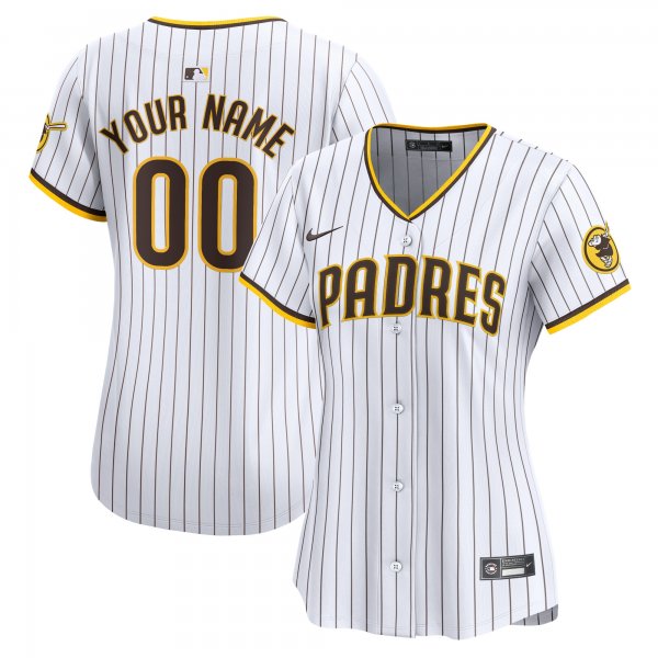 Women's San Diego Padres Nike White Home Limited Custom Jersey