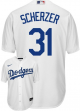 Men's Los Angeles Dodgers #31 Max Scherzer White Home Jersey