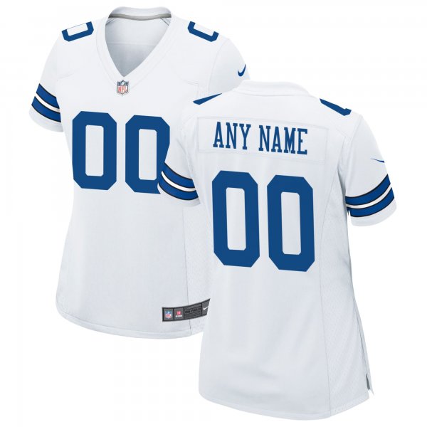 Women's Nike White Dallas Cowboys Custom Game Jersey