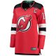 Women's New Jersey Devils Nico Hischier Fanatics Red Captain Patch Home Breakaway Jersey