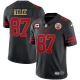 Men's Kansas City Chiefs #87 Travis Kelce Black Gold Trim Vapor All Stitched Jersey