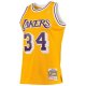 Men's Los Angeles Lakers Shaquille O'Neal Mitchell & Ness Gold 1996/97 Hardwood Classics Swingman Jersey