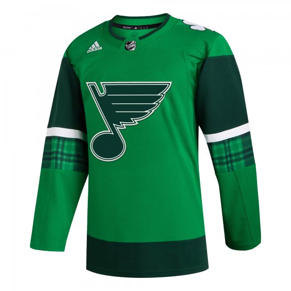 Men's St. Louis Blues  adidas Kelly Green 2023 St. Patrick's Day Primegreen Jersey