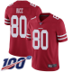 San Francisco 49ers #80 Jerry Rice Red Team Color Men's Stitched NFL 100th Season Vapor Limited Jersey