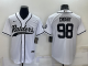 Men's Las Vegas Raiders #98 Maxx Crosby White Stitched Baseball Cool Base Jersey