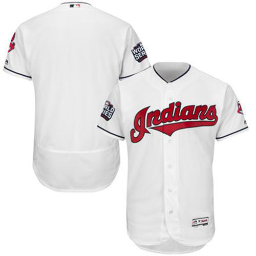 Cleveland Indians Blank White Flexbase Collection 2016 World Series Bound Stitched MLB Jersey