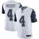 Men's Dallas Cowboys Dak Prescott White Nike Color Rush Vapor Limited Jersey