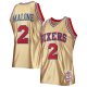 Men's Philadelphia 76ers Moses Malone Gold Mitchell & Ness 75th Anniversary 1982/83 Hardwood Classics Swingman Jersey