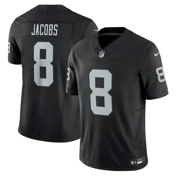 Youth Josh Jacobs #8 Las Vegas Raiders Nike Vapor F.U.S.E. Limited  Black Jersey