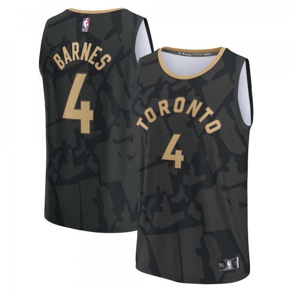 Youth Toronto Raptors Scottie Barnes Fanatics Black Fastbreak Jersey - City Edition