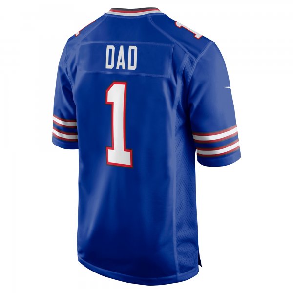 Men's Buffalo Bills Number 1 Dad Nike Royal Game Jersey