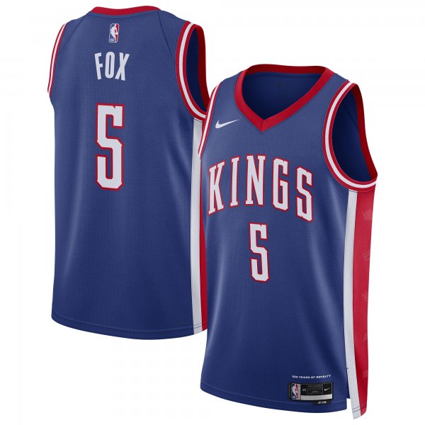 De'Aaron Fox #5 Sacramento Kings Nike Unisex 2024/25 Swingman City EditionBlue Player Jersey