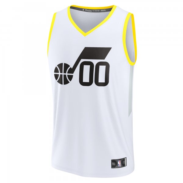 Men's Utah Jazz Fanatics White Fast Break Custom Replica Jersey - Association Edition