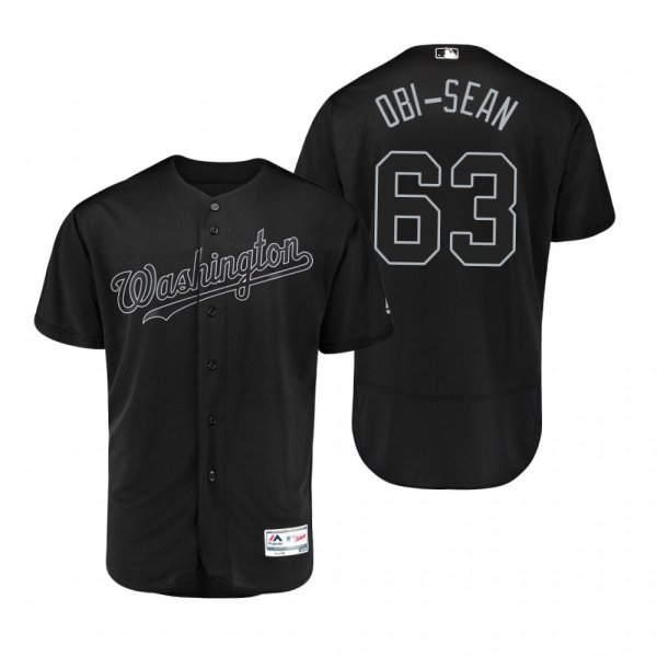 Washington Nationals Sean Doolittle Obi-Sean Black 2019 Players Weekend MLB Nickname Jersey