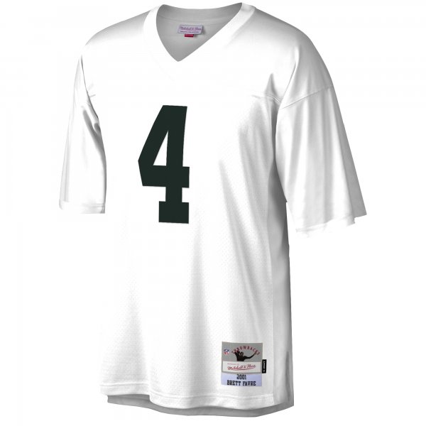 Men's Green Bay Packers Brett Favre Mitchell & Ness White Legacy Replica Jersey