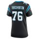 Women's Carolina Panthers Calvin Throckmorton Nike  Black Team Game Jersey