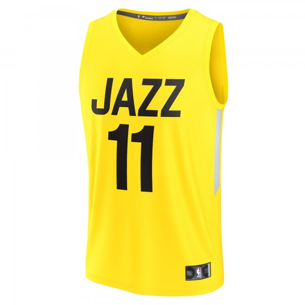 Men's Utah Jazz Mike Conley Fanatics Yellow Fast Break Replica Jersey - Icon Edition