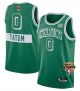 Men's Boston Celtics #0 Jayson Tatum 2022 Green Finals Stitched NBA Jersey