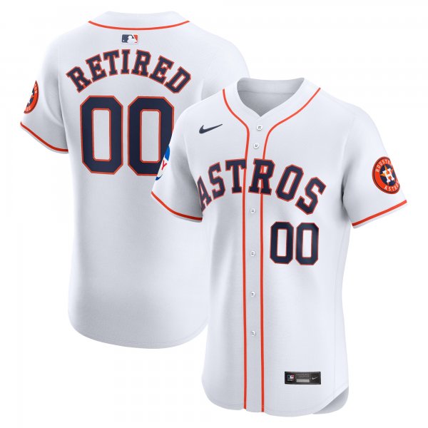 Men's Houston Astros Nike White Home Elite Pick-A-Player Retired Roster Patch Jersey