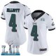 Women's Nike NFL Philadelphia Eagles #4 Jake Elliott Limited Road White Vapor Untouchable Super Bowl LII Jersey