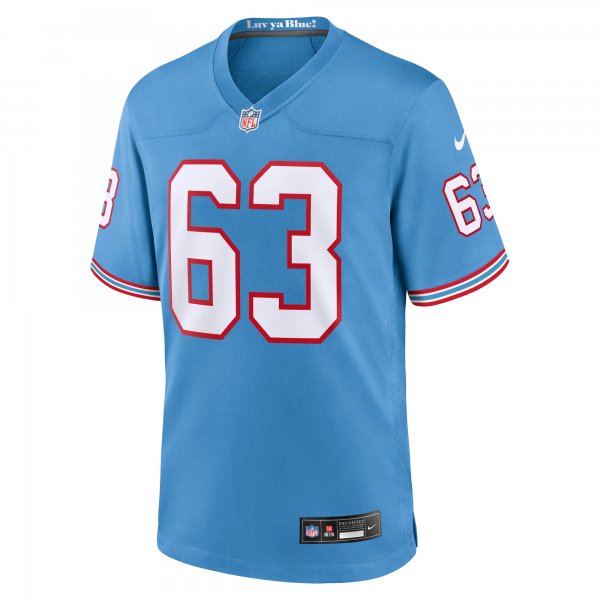 Men's Tennessee Titans Mike Munchak Nike Light Blue Oilers Throwback Retired Player Game Jersey