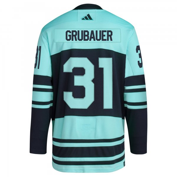 Men's Seattle Kraken Philipp Grubauer adidas Teal Reverse Retro 2.0 Player Jersey