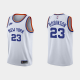 Men's New York Knicks #23 Mitchell Robinson Nike 75th Anniversary Classic Edition White NBA Jersey