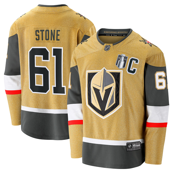 Men's Vegas Golden Knights #61 Mark Stone Gold 2023 Stanley Cup Final Home Breakaway Player Jersey