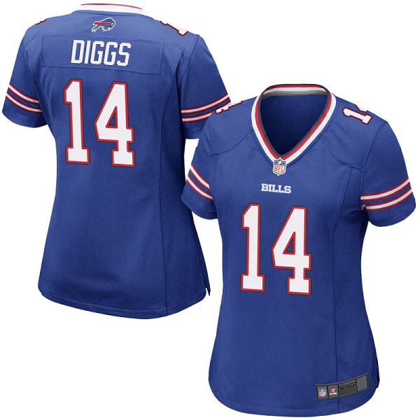 Women's #14 Stefon Diggs Buffalo Bills Team Color Royal Blue Game Jersey