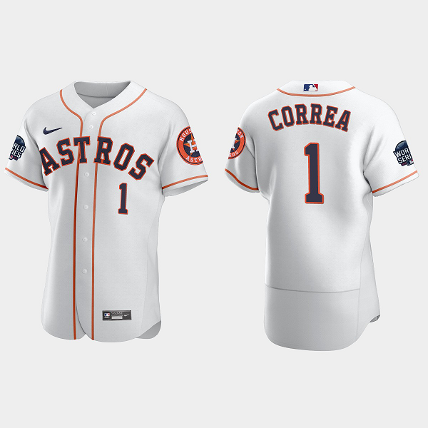 Carlos Correa Houston Astros 2021 World Series MLB Flexbase Jersey - White