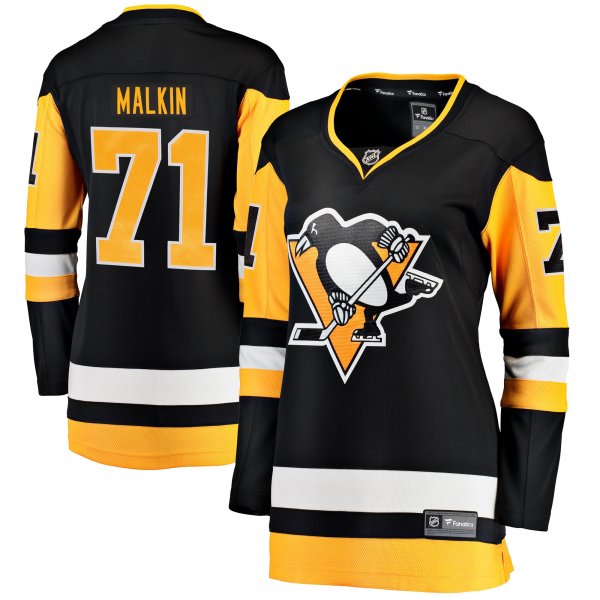 Women's Pittsburgh Penguins Evgeni Malkin Fanatics Black Home Breakaway Player Jersey